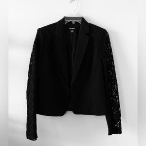 Nine West Women’s Black Lace Sleeve Blazer